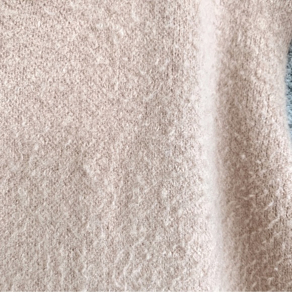 Dusty Rose Pink Varsity Long Knit Cardigan Sweater Coat - Picture 8 of 10